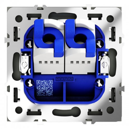 Розетка компьютерная 2-м СП S70 RJ45 + RJ45 кат.6 механизм титан Voltum VLS060206