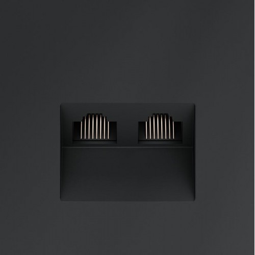 Розетка компьютерная 2-м СП S70 RJ45 + RJ45 кат.6 механизм графит Voltum VLS060207