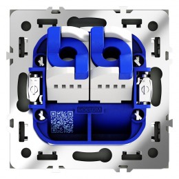 Розетка компьютерная 2-м СП S70 RJ45 + RJ45 кат.6 механизм графит Voltum VLS060207