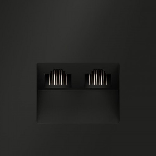 Розетка компьютерная 2-м СП S70 RJ45 + RJ45 кат.6 механизм черн. матов. Voltum VLS060208