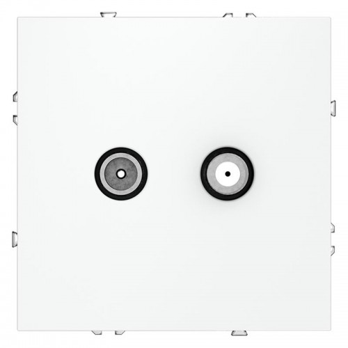 Розетка телевизионная оконечная TV + SAT 2-м СП S70 механизм бел. матов. Voltum VLS060402