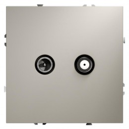 Розетка телевизионная оконечная TV + SAT 2-м СП S70 механизм кашемир Voltum VLS060403