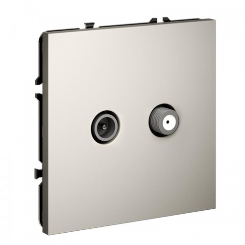 Розетка телевизионная оконечная TV + SAT 2-м СП S70 механизм кашемир Voltum VLS060403