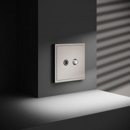 Розетка телевизионная оконечная TV + SAT 2-м СП S70 механизм кашемир Voltum VLS060403