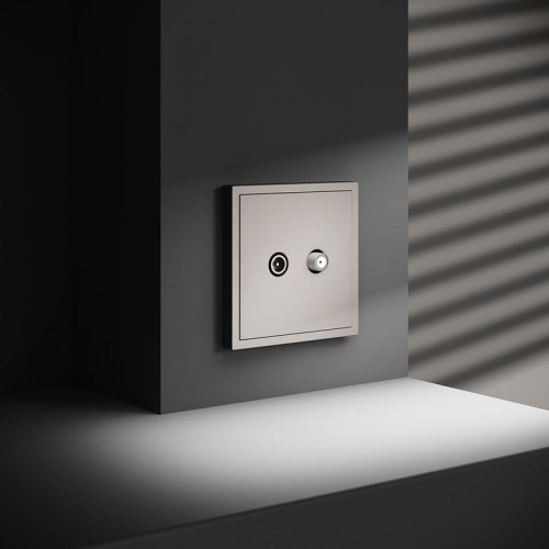 Розетка телевизионная оконечная TV + SAT 2-м СП S70 механизм кашемир Voltum VLS060403