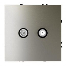 Розетка телевизионная оконечная TV + SAT 2-м СП S70 механизм шелк Voltum VLS060404