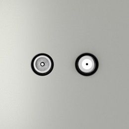 Розетка телевизионная оконечная TV + SAT 2-м СП S70 механизм сталь Voltum VLS060405