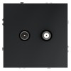 Розетка телевизионная оконечная TV + SAT 2-м СП S70 механизм графит Voltum VLS060407