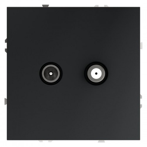 Розетка телевизионная оконечная TV + SAT 2-м СП S70 механизм графит Voltum VLS060407