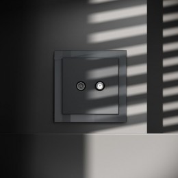 Розетка телевизионная оконечная TV + SAT 2-м СП S70 механизм графит Voltum VLS060407