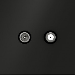 Розетка телевизионная оконечная TV + SAT 2-м СП S70 механизм черн. матов. Voltum VLS060408