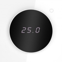 Терморегулятор электронный S70 с индикацией и датчиком для теплого пола механизм бел. глянцевый Voltum VLS070101