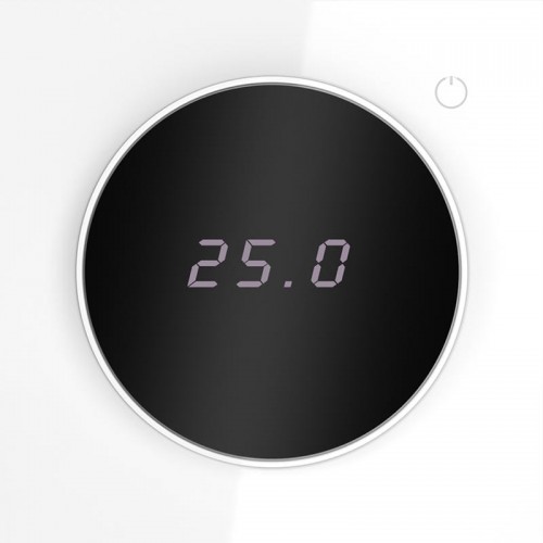 Терморегулятор электронный S70 с индикацией и датчиком для теплого пола механизм бел. глянцевый Voltum VLS070101