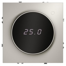 Терморегулятор электронный S70 с индикацией и датчиком для теплого пола механизм кашемир Voltum VLS070103