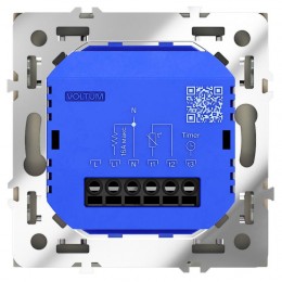 Терморегулятор электронный S70 с индикацией и датчиком для теплого пола механизм кашемир Voltum VLS070103