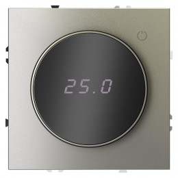 Терморегулятор электронный S70 с индикацией и датчиком для теплого пола механизм шелк Voltum VLS070104