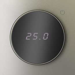 Терморегулятор электронный S70 с индикацией и датчиком для теплого пола механизм шелк Voltum VLS070104