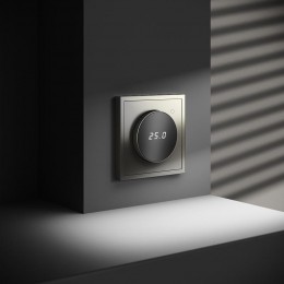 Терморегулятор электронный S70 с индикацией и датчиком для теплого пола механизм шелк Voltum VLS070104