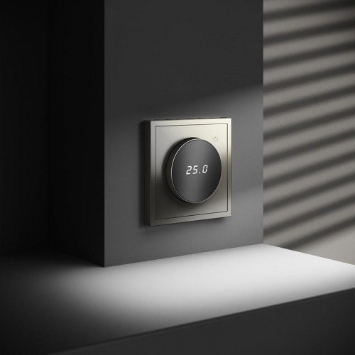 Терморегулятор электронный S70 с индикацией и датчиком для теплого пола механизм шелк Voltum VLS070104