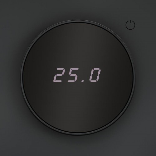 Терморегулятор электронный S70 с индикацией и датчиком для теплого пола механизм графит Voltum VLS070107