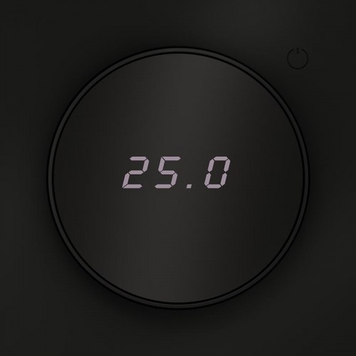 Терморегулятор электронный S70 с индикацией и датчиком для теплого пола механизм черн. матов. Voltum VLS070108