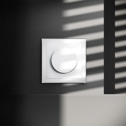 Светорегулятор поворотно-нажимной СП S70 600Вт механизм бел. глянцевый Voltum VLS070301