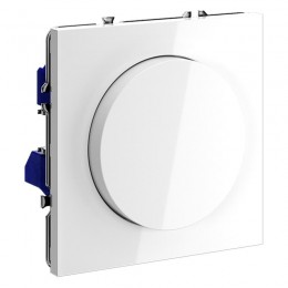 Светорегулятор поворотно-нажимной СП S70 600Вт механизм бел. глянцевый Voltum VLS070301