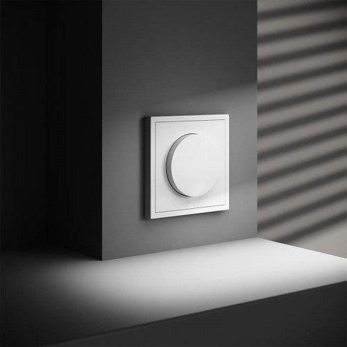 Светорегулятор поворотно-нажимной СП S70 600Вт механизм бел. глянцевый Voltum VLS070301