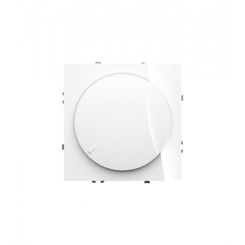 Светорегулятор поворотно-нажимной СП S70 600Вт механизм бел. глянцевый Voltum VLS070301