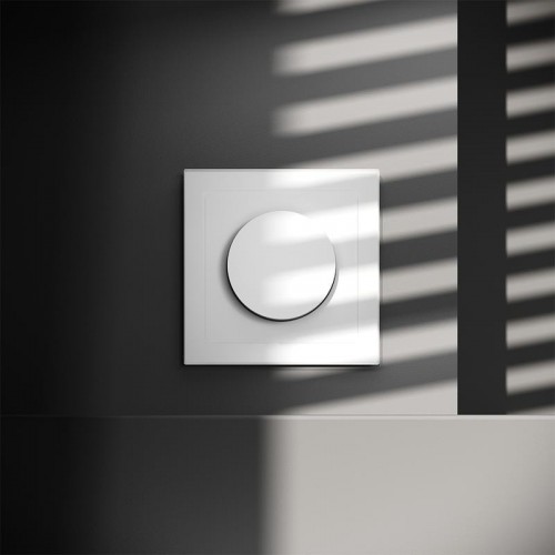 Светорегулятор поворотно-нажимной СП S70 600Вт механизм бел. матов. Voltum VLS070302