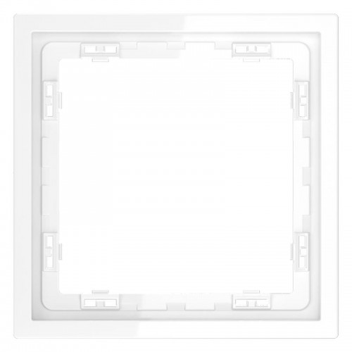 Рамка 1-м S70 пластик. бел. глянцевый Voltum VLS100101