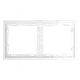 Рамка 2-м S70 пластик. бел. глянцевый Voltum VLS100201