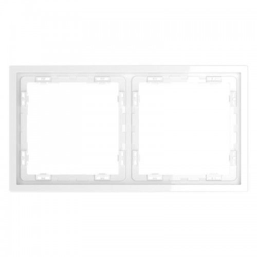Рамка 2-м S70 пластик. бел. глянцевый Voltum VLS100201