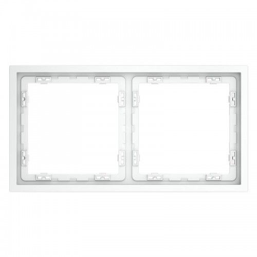 Рамка 2-м S70 пластик. бел. матов. Voltum VLS100202