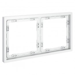 Рамка 2-м S70 пластик. бел. матов. Voltum VLS100202