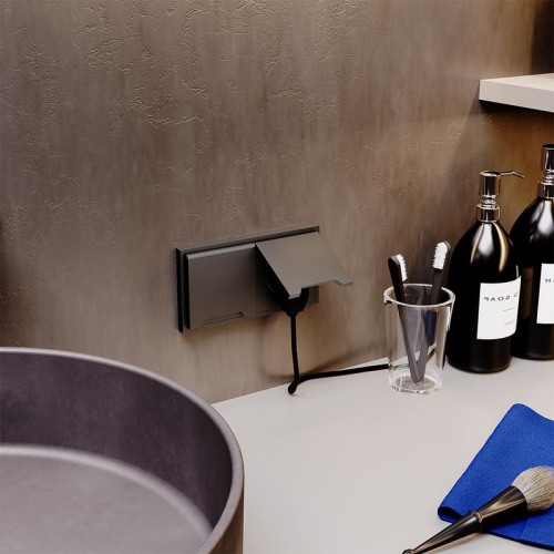 Рамка 2-м S70 пластик. титан Voltum VLS100206