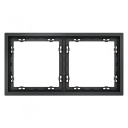 Рамка 2-м S70 пластик. графит Voltum VLS100207