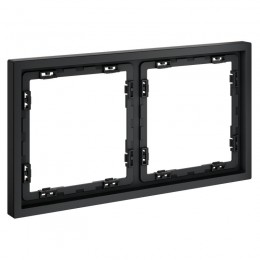 Рамка 2-м S70 пластик. графит Voltum VLS100207