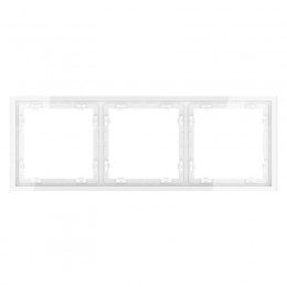 Рамка 3-м S70 пластик. бел. глянцевый Voltum VLS100301