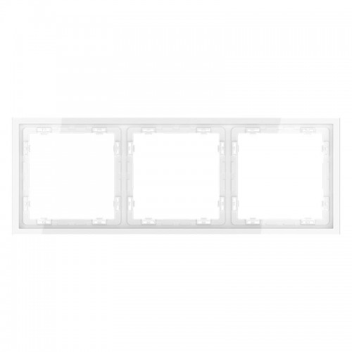 Рамка 3-м S70 пластик. бел. глянцевый Voltum VLS100301