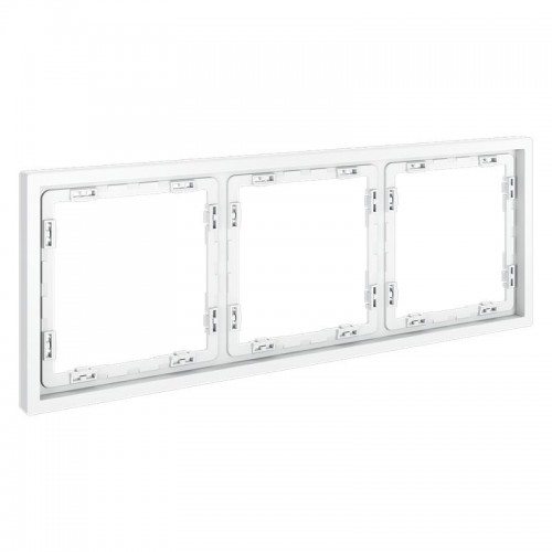 Рамка 3-м S70 пластик. бел. матов. Voltum VLS100302