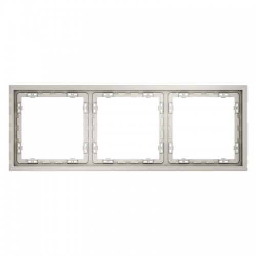 Рамка 3-м S70 пластик. кашемир Voltum VLS100303