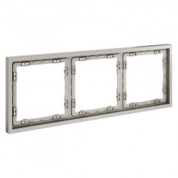 Рамка 3-м S70 пластик. кашемир Voltum VLS100303