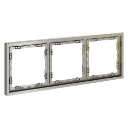 Рамка 3-м S70 пластик. шелк Voltum VLS100304