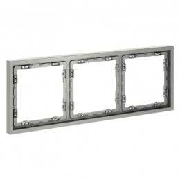 Рамка 3-м S70 пластик. сталь Voltum VLS100305