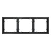 Рамка 3-м S70 пластик. графит Voltum VLS100307
