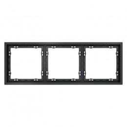 Рамка 3-м S70 пластик. графит Voltum VLS100307