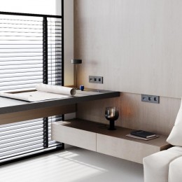 Рамка 3-м S70 пластик. графит Voltum VLS100307