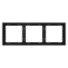 Рамка 3-м S70 пластик. черн. матов. Voltum VLS100308