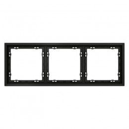 Рамка 3-м S70 пластик. черн. матов. Voltum VLS100308